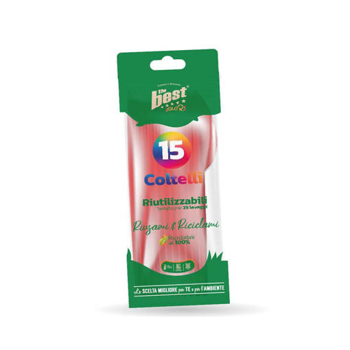 Posate Rosse Riutilizzabili The Best Coltelli Riutilizzabili 15 Pcs