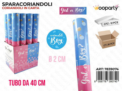 SPARA CORIANDOLI. BOY  40CM