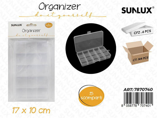 Organizer 15 Scomp. 17*10Cm /Pz Da 6**