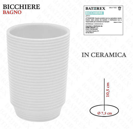 Bathrex L.Line Bicchiere Bianco