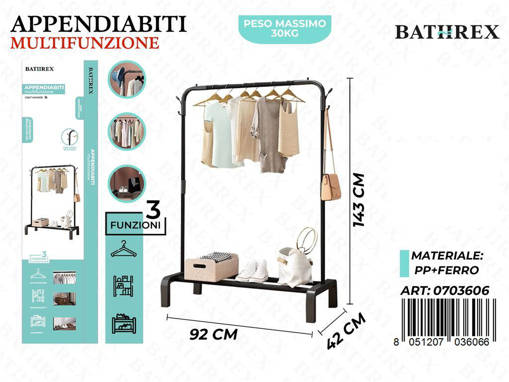 Bathrex Appendiabiti C/Base 96*42*143Cm