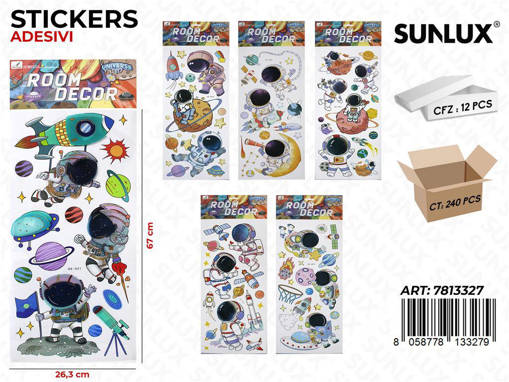 SUNLUX STICKERS ADV SPACE ASS. 25*66CM /PZ DA 12**