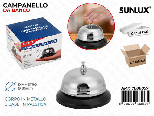 Sunlux - Campanello Da Banco D. 85Mm /Pz Da 6** 7886057