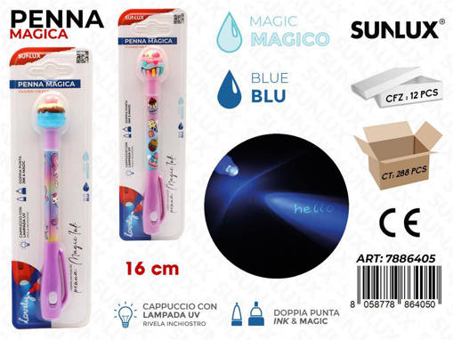 Sunlux - Penna Magica C/ Lampada Uv Blu 17Cm/Pz Da 12** 7886405