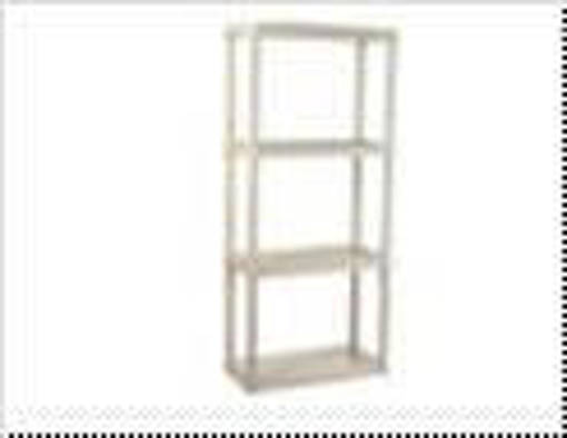 Scaffale in polipropilene ècru a 4 ripiani 600x300xH 1330 mm.