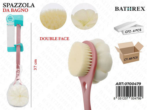Bathrex Spazzola Da Bagno Doppio Rosa Cipria