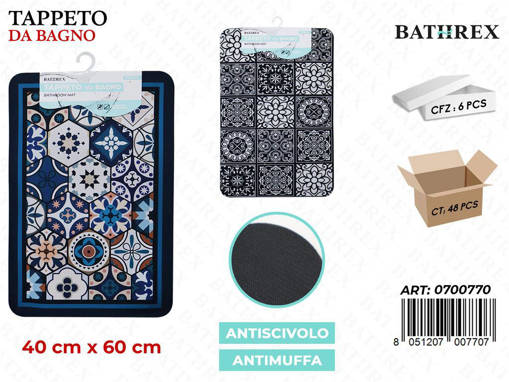 Bathrex Tappeto Antiscivolo Memory 40*60Cm N70