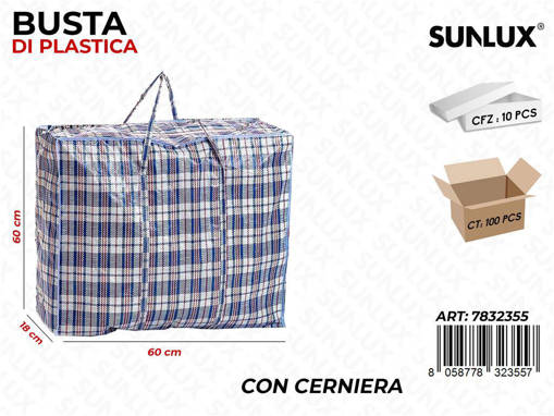 Sunlux Busta di Plastica BLU C/ CERNIERA 6