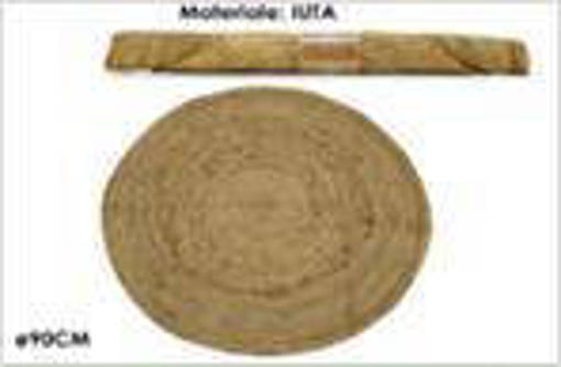 TAPPETO TONDO Ø90CM IN IUTA