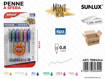 Sunlux - Bl. Penne A Sfera Mini Col. Metal 6Pcs 0.8Mm /Pz Da 12** 7884344
