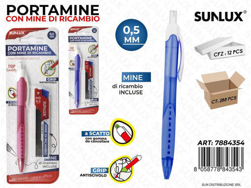Sunlux - Bl. Portamine C/ Ricambio Hb 0.5Mm Ass. /Pz Da 12** 7884354