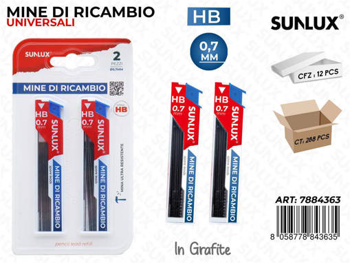 Sunlux - Mine Di Ricambio Univ. Hb 0.7Mm 2Pcs/Pz Da 12** 7884363