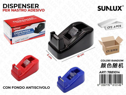 Sunlux - Dispenser Nastro Adesivo Col. Ass. 10*5Cm /Pz Da 6** 7881014