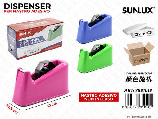 Sunlux - Dispenser Per Nastro Adv Col. Ass. 21*10.5Cm /Pz Da 6** 7881018