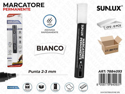 Sunlux - Bl. Marcatore Perman. Bianco 2-3Mm /Pz Da 12** 7884093