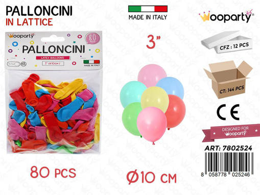 Wooparty / Palloncini Bombetta Acqua 80Pcs 10Cm /Pz Da 12***