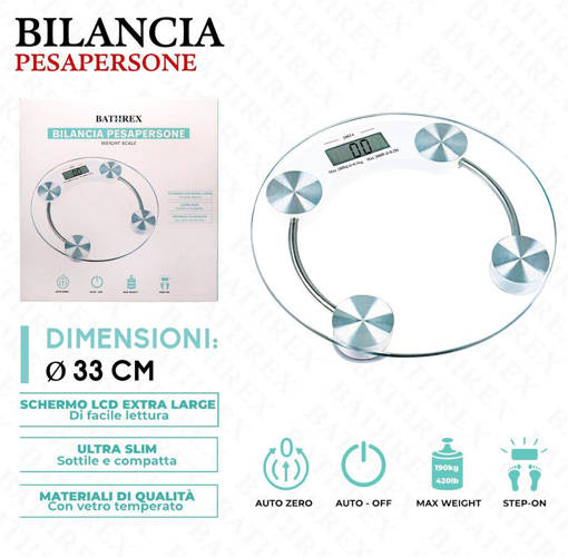 Bathrex Bilancia Pesapersone Rotondo