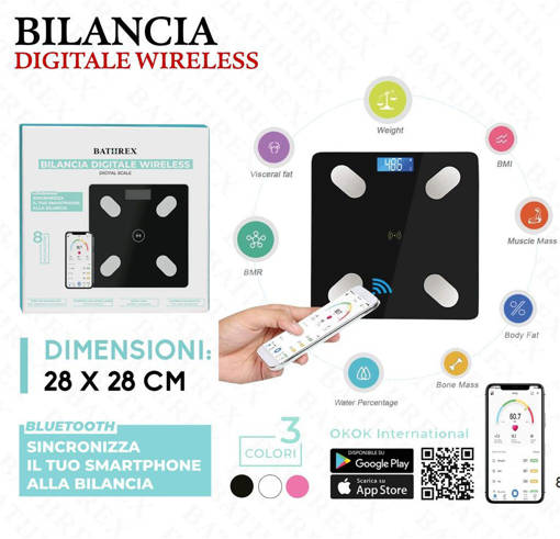 Bathrex Bilancia Digitale Smart Wireless