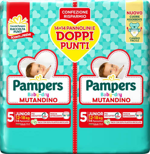 Pampers Baby Dry Mutandino 5 JUNIOR 18+18 Pannolini