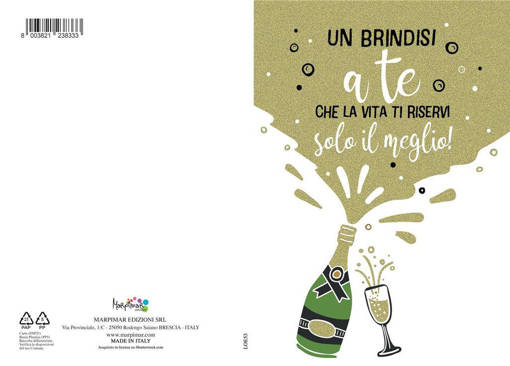 Marpimar - Tanti Auguri Brindisi Foil Oro LOE53