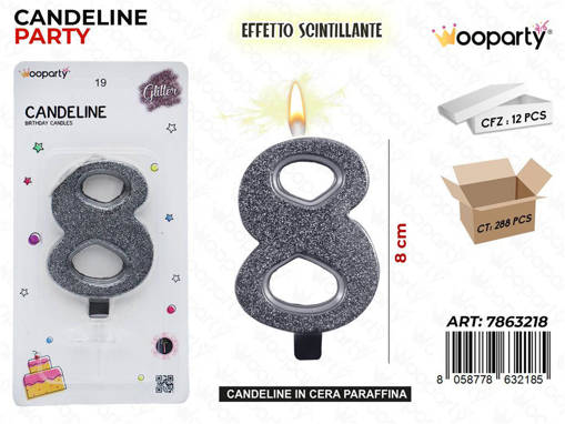 CANDELE NERE GLITTERING