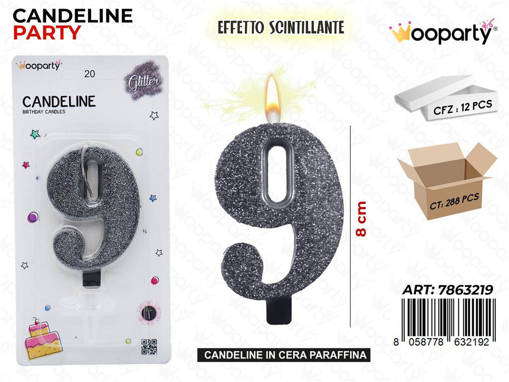 CANDELE NERE GLITTERING