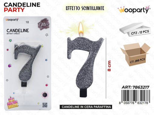 CANDELINE NERE GLITTERANG