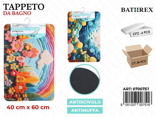 Bathrex Tappeto Antiscivolo Memory 40*60Cm N51