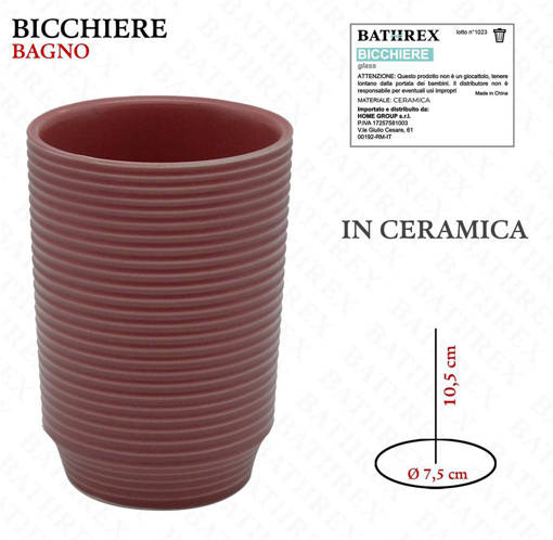 Bathrex L.Line Bicchiere Rosso Scarlatto