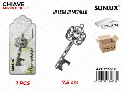 Sunlux Chiave Apribottiglie Metallo 7.5Cm /Pz Da 24**