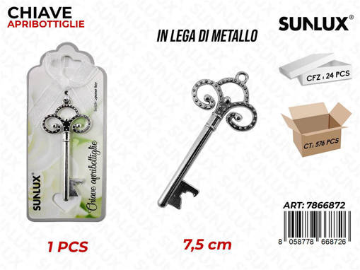 Sunlux Chiave Apribottiglie Metallo 7.5Cm /Pz Da 24**