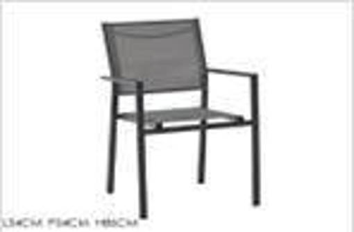 SEDIA ANTRACITE CON BRACCIOLI IN ACCIAIO