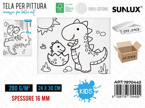 Sunlux - Tela Per Pittura 24*30Cm 16Mm 280Gr /Pz Da 3** 7870445