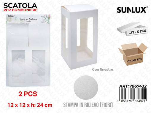 SCATOLA PER BOMBONIERE 12*12*24cm