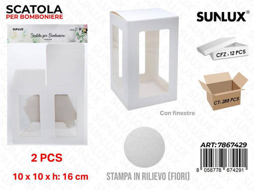 SCATOLA OER BOMBONIERE 10X10X16CM