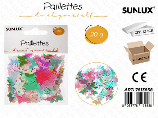 Sunlux Paillettes Farfalla Col. Ass 20G / Pz Da 12**