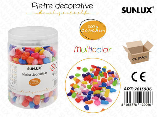 Sunlux Pietre Dec. Multicolor 500Gr 0.5-0.8Cm
