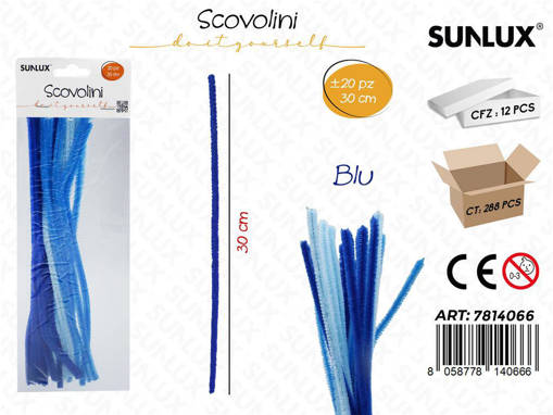 Sunlux Scovolini Blu Ass. 20Pcs 30Cm