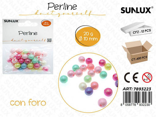 Sunlux Perline Forate Irid. 20G D.10Mm