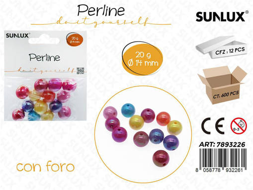 Sunlux Perline Forate Irid. 20G D.14Mm