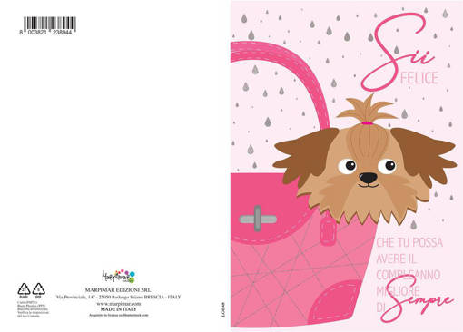 Marpimar - Compleanno Cagnolino Borsa Foil Olografico LOE48