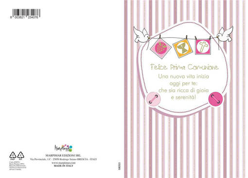 Marpimar - Comunione Rosa A Strisce SRD21