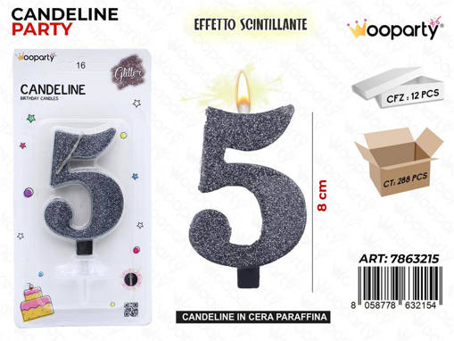 CANDELINE NERE GLITTERAND 