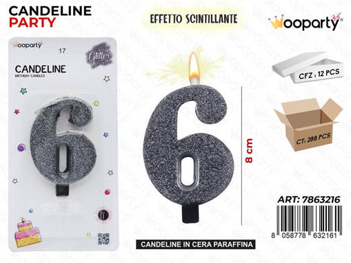 CANDELINE NERE GLITTERANG 