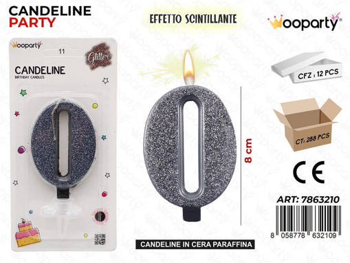 CANDELINE NERE GLITTER