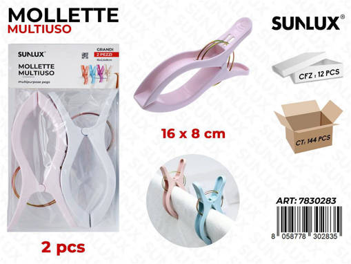 Sunlux - Mollette Multiuso Ass. 2Pcs 16*8Cm 7830283