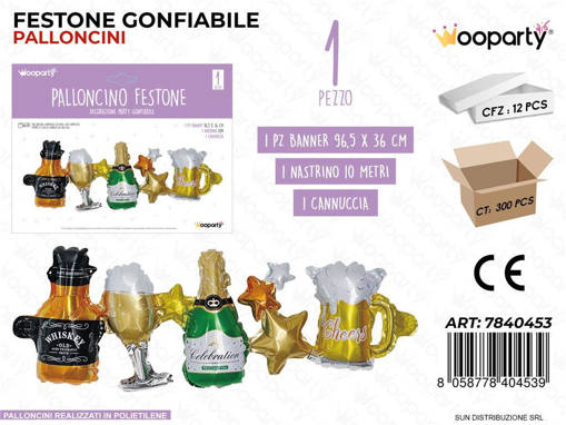 Wooparty Festone Palloncino Cheers 96.5*36Cm /Pz Da 12**