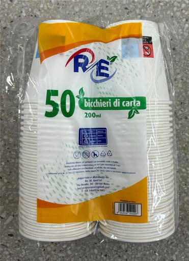 R/E Bicchieri Carta 200Ml 50 pezzi