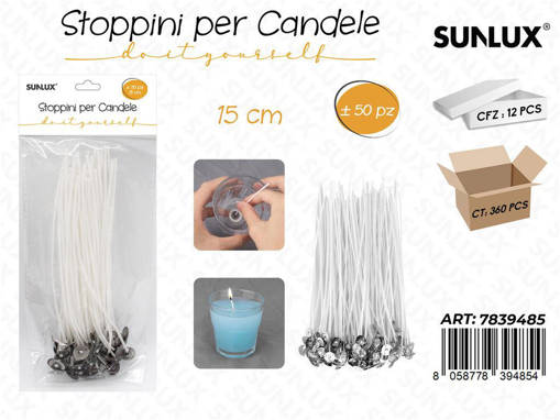 Sunlux Stoppini Per Candele 50Pcs 15Cm /Pz Da 12**