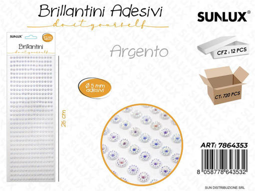 Brillantini Adv Argento D.5Mm*26Cm /Pz Da 12**